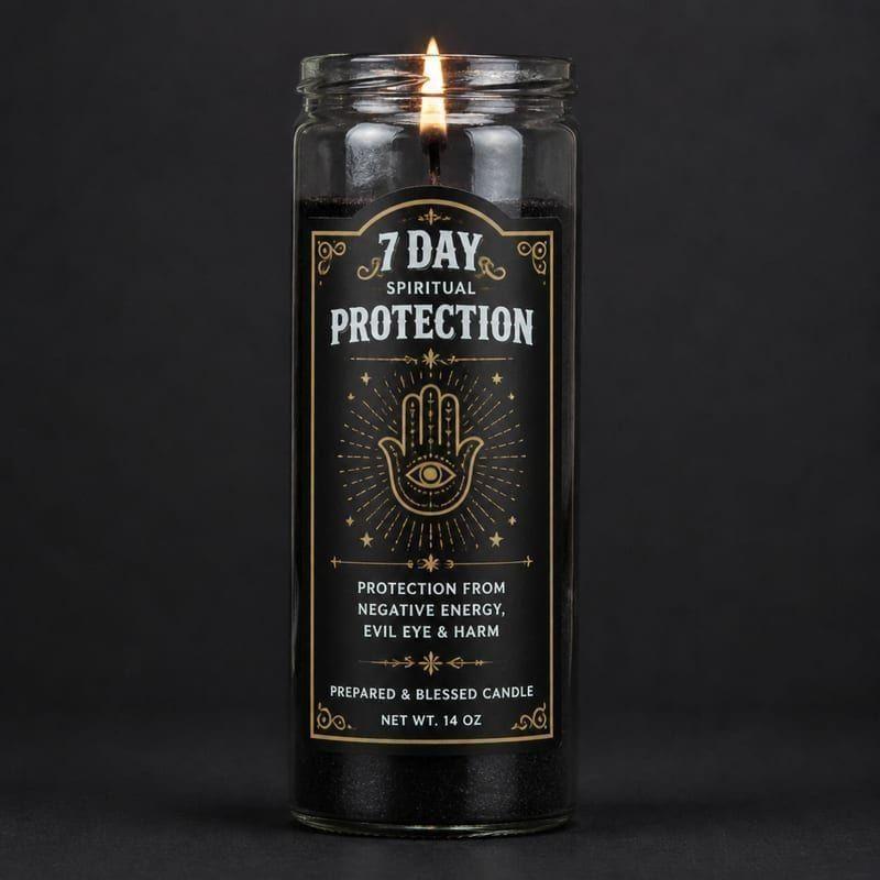 Vela de 7 días negra (protección)